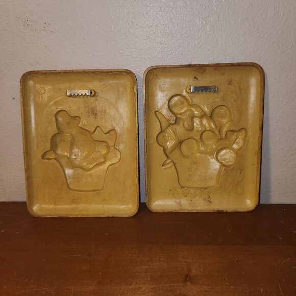 Vintage MCM Wall Hangings Set Flowers & Fruit Decor Plaques 9"x6" - Picture 2 of 5